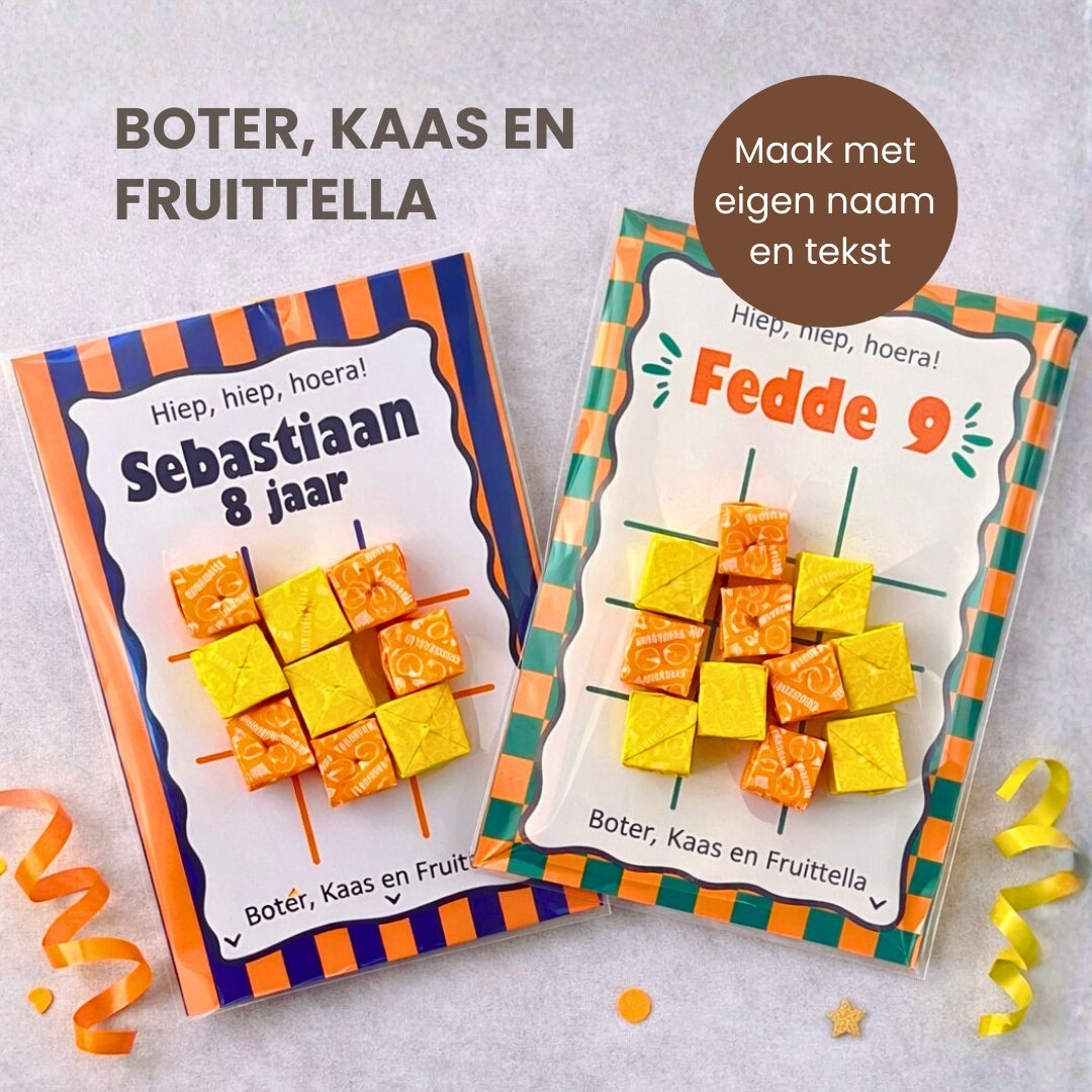 Boter kaas en eieren traktatie | Personaliseerbaar | Jongens 2 varianten