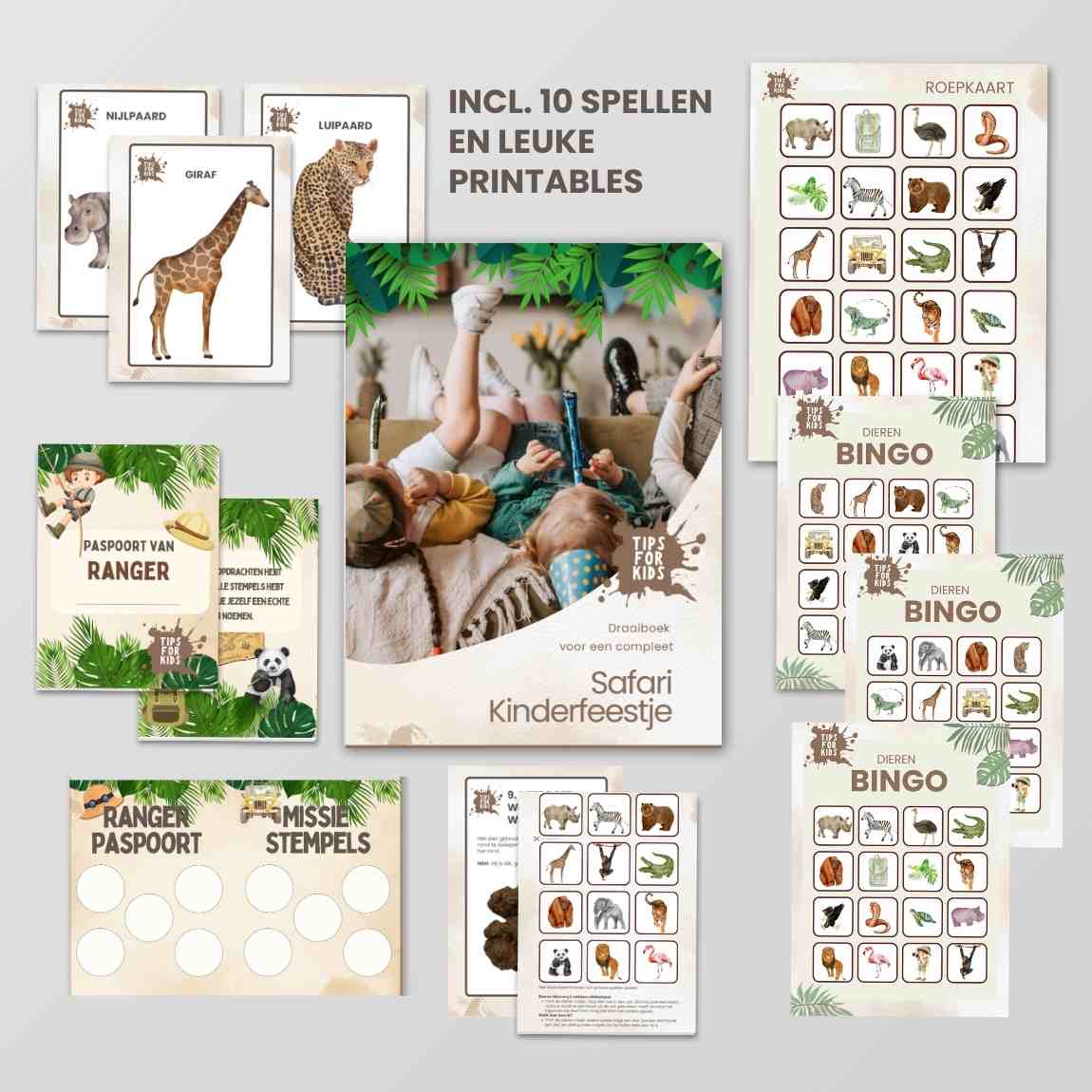 Compleet Safari dieren kinderfeestje