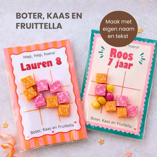Boter kaas en eieren traktatie | Personaliseerbaar | Meisjes 2 varianten
