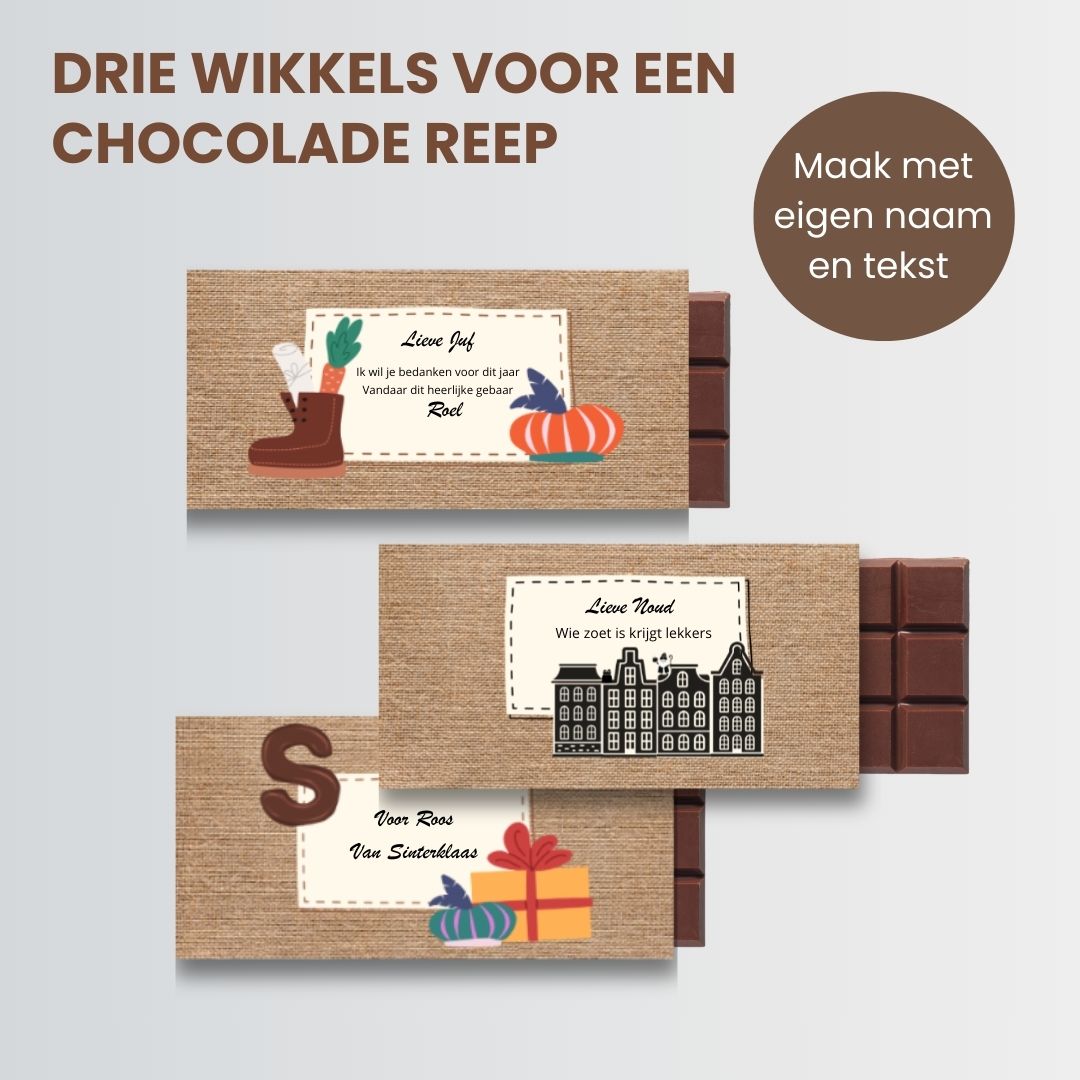 Chocolade reep wikkels diy