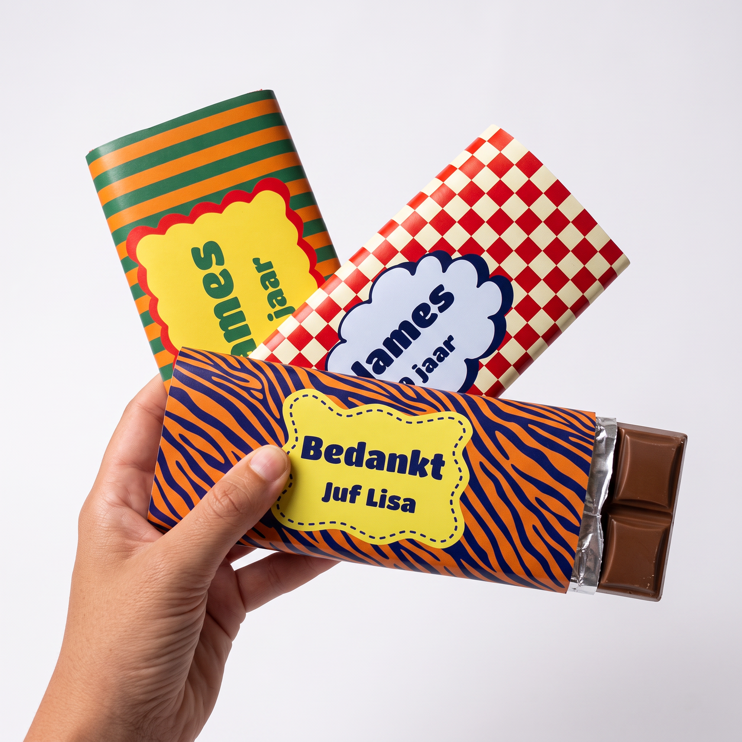 Chocoladewikkel voor de juf of meester | 3 ontwerpen v2