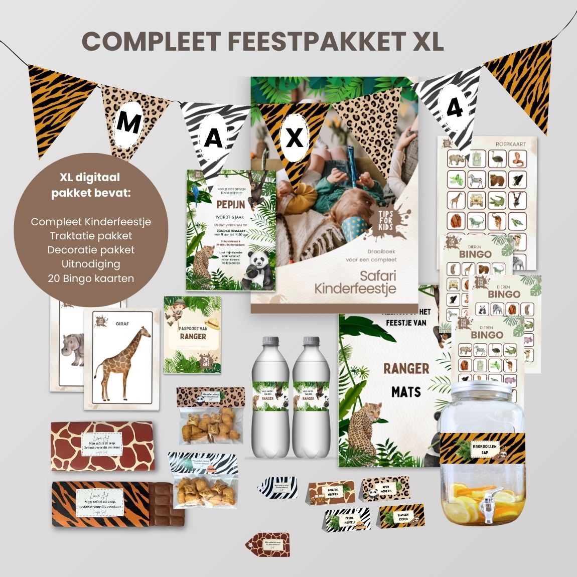 Compleet safari dieren feestje organiseren