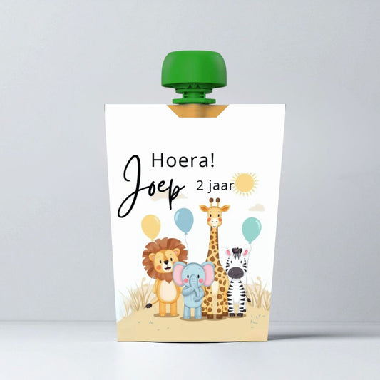 Knijpfruit wikkel traktatie jongen dieren