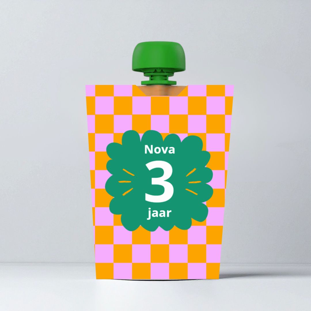 Knijpfruit wikkel traktatie meisje diy