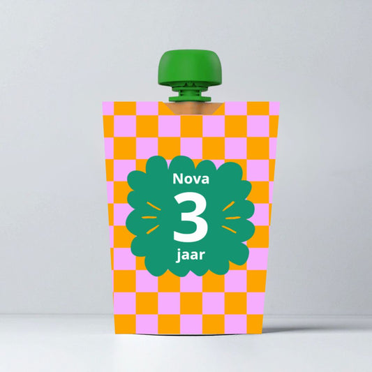 Knijpfruit wikkel traktatie meisje diy