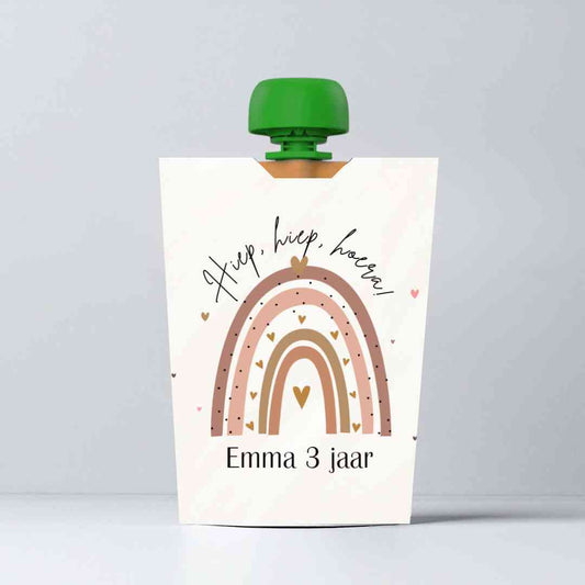 Knijpfruit wikkel | Rainbow | personaliseerbaar