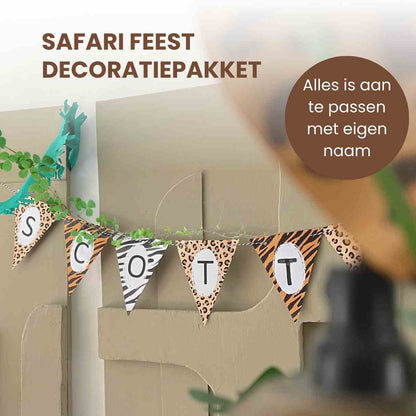 Safari Dieren feest pakket | Personaliseerbaar met eigen naam