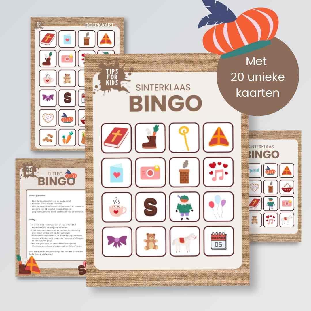 Bingo Sinterklaas en piet pakjesavond