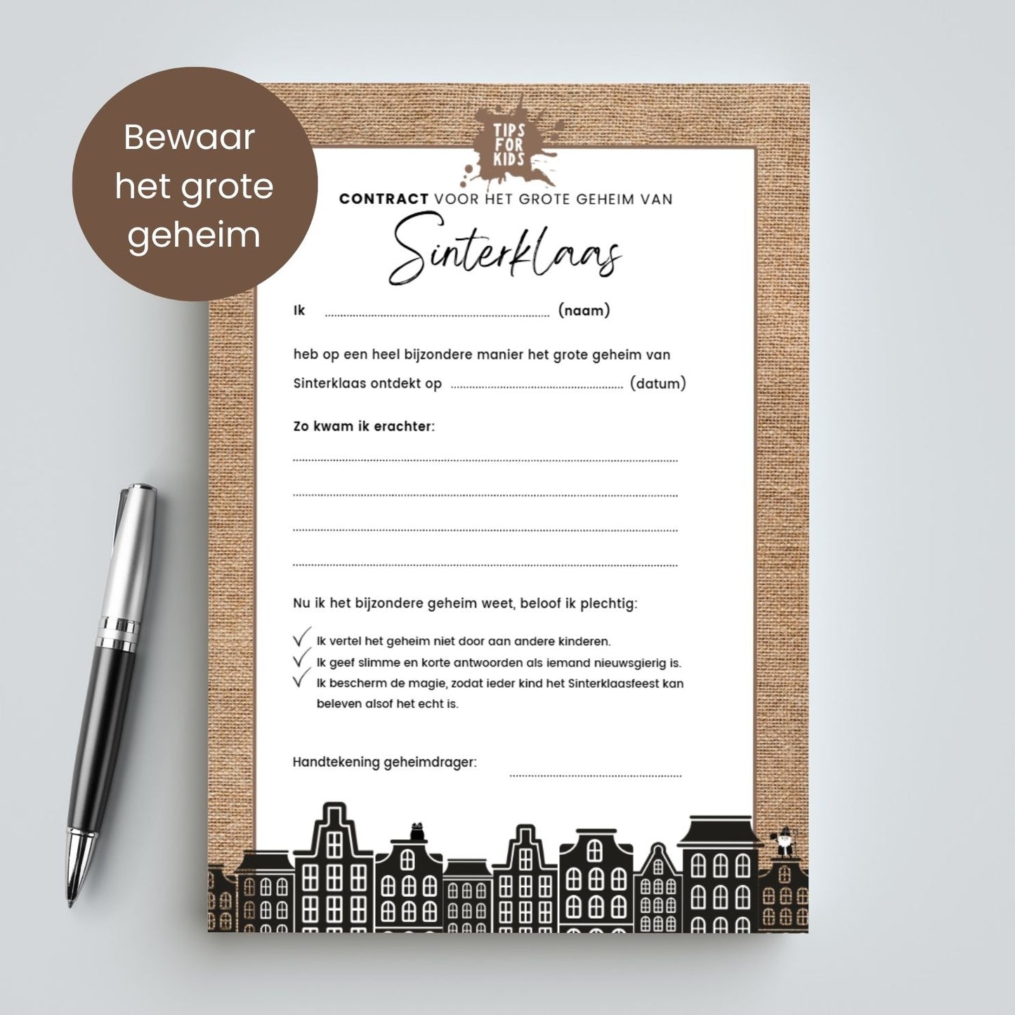 Contract voor het grote geheim van Sinterklaas