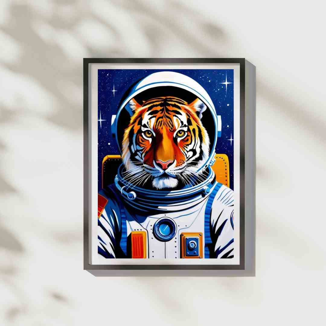 Tijgronaut Digitale Poster