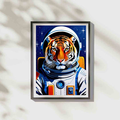 Tijgronaut Digitale Poster