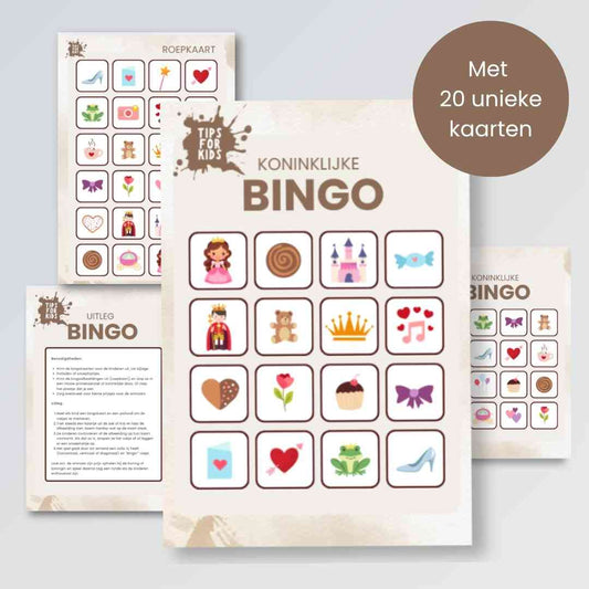 Koninklijke Bingo | Het leukste spel voor kleine prinsen en prinsessen!