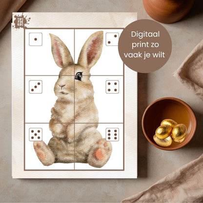 Lente | Pasen digitaal dobbelspel | met 5 Paasplaten